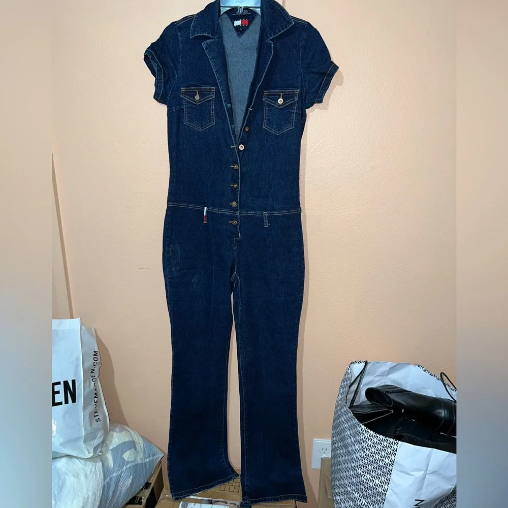 Vintage 90’s Tommy Hilfiger Dark Blue Denim Jumpsuit